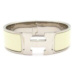 Hermes Bangle Clic Clac Silver Ivory
